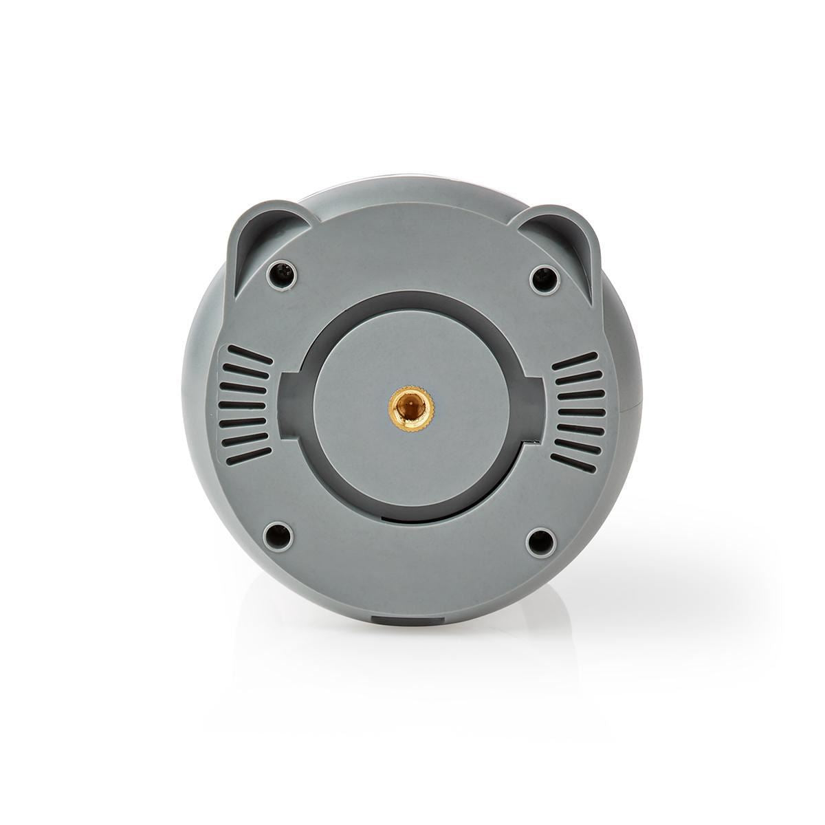 Nedis Smart Wifi Baby Monitor, Indoor Camera Full HD 1080p, Night Vision, PTZ, Motion & Sound Detection, 2-Way Audio, Humidity & Temperature Sensor, App Control - White/Grey