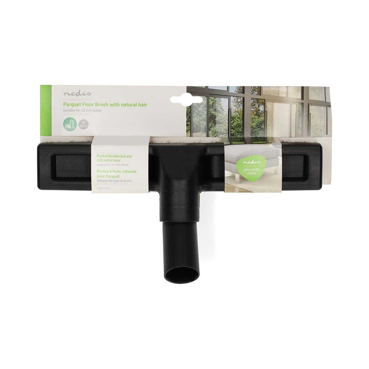 Nedis Parquet Floor Brush | Natural Hair | Replacement for: A.E.G. / Electrolux / Fam / Holland Electro / Nilfisk / Numatic / Philips