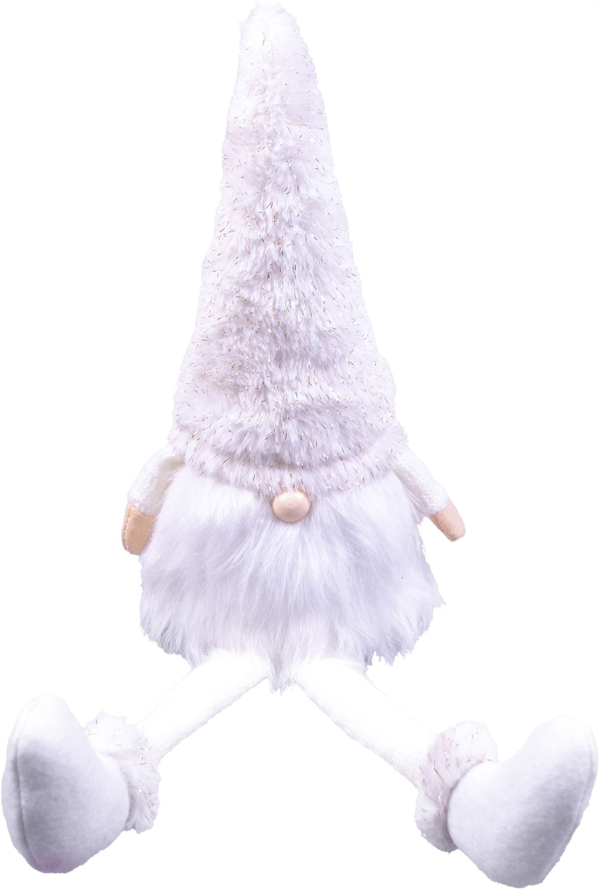 Christmas Long Legged Gonk Nordic Style Gnome Xmas Decoration - Finn (White)