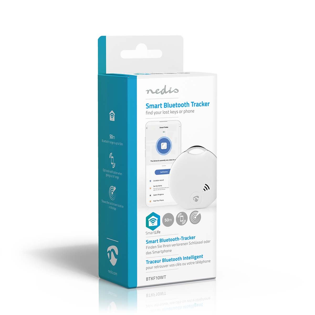 Nedis SmartLife Find my Key Finder Smart Wireless Bluetooth Anti Lost Tracker