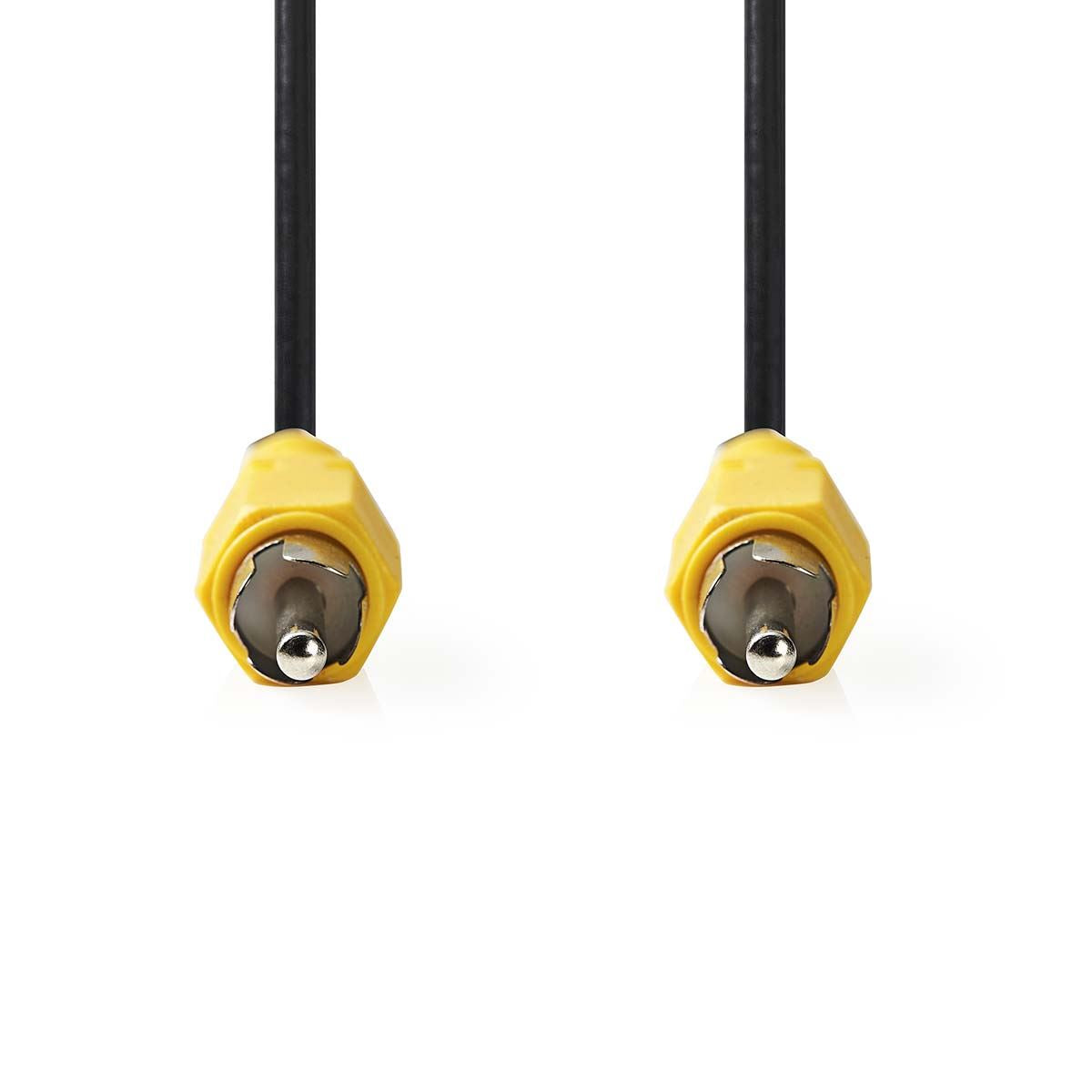 Nedis Composite Video Cable | RCA Male | RCA Male | Nickel Plated | 480p | 5.00 m | Round | PVC | Black | Label