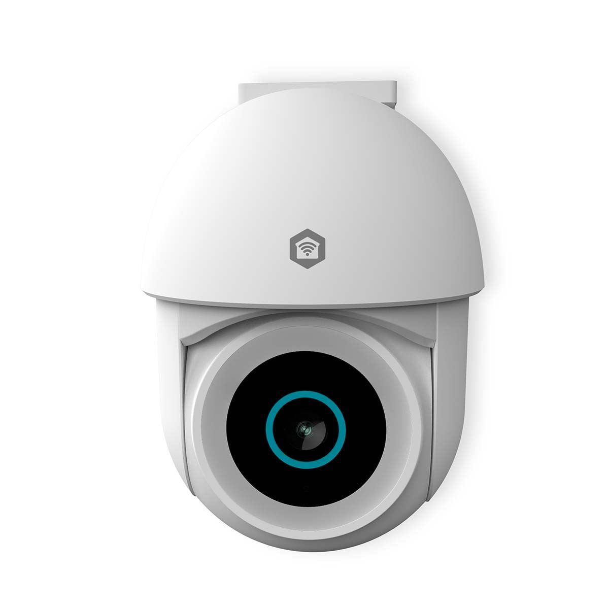 Nedis SmartLife Outdoor Camera | Wi-Fi | Spotlight | 3MP Full HD 1296p | Pan tilt | IP65 | Cloud Storage (optional) / microSD (not included) / Onvif | 5 V DC | With motion sensor | Night vision | White