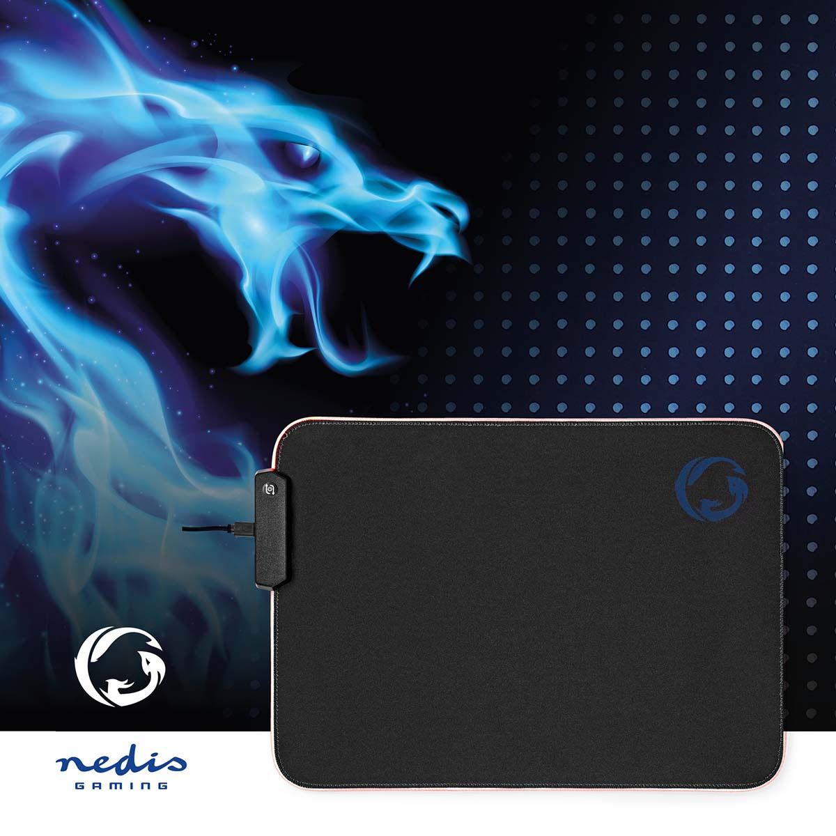 Nedis Gaming Mouse Pad | Microfiber / Rubber | Black