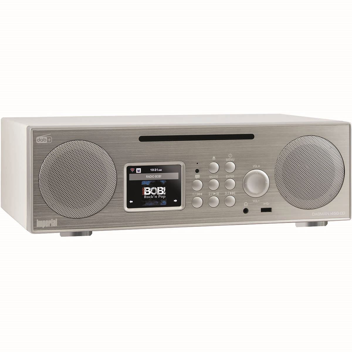 Imperial DABMAN i450 CD Multifunctional Stereo Radio DAB+ / FM / Internet / Bluetooth White-Silver