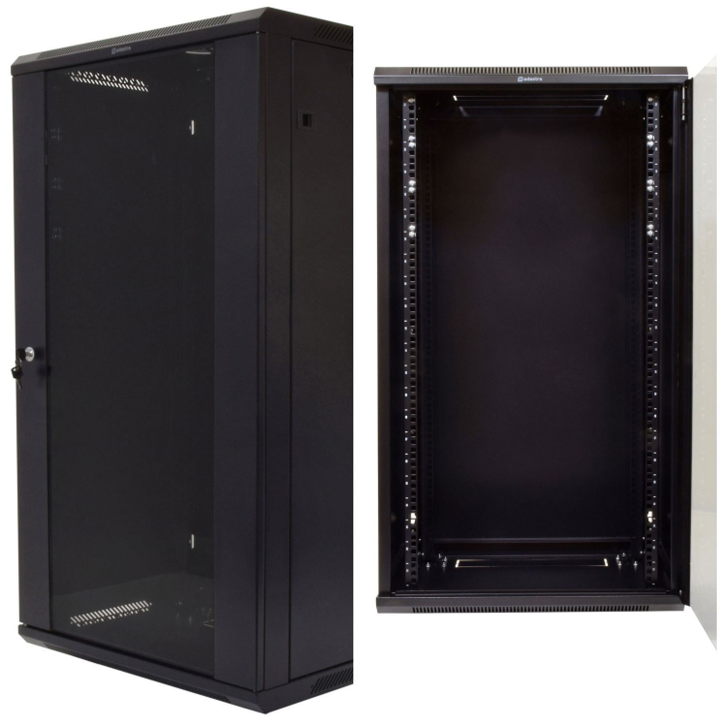 Adastra 19" Rack Cabinet with Glass Door 22U x 450mm Deep