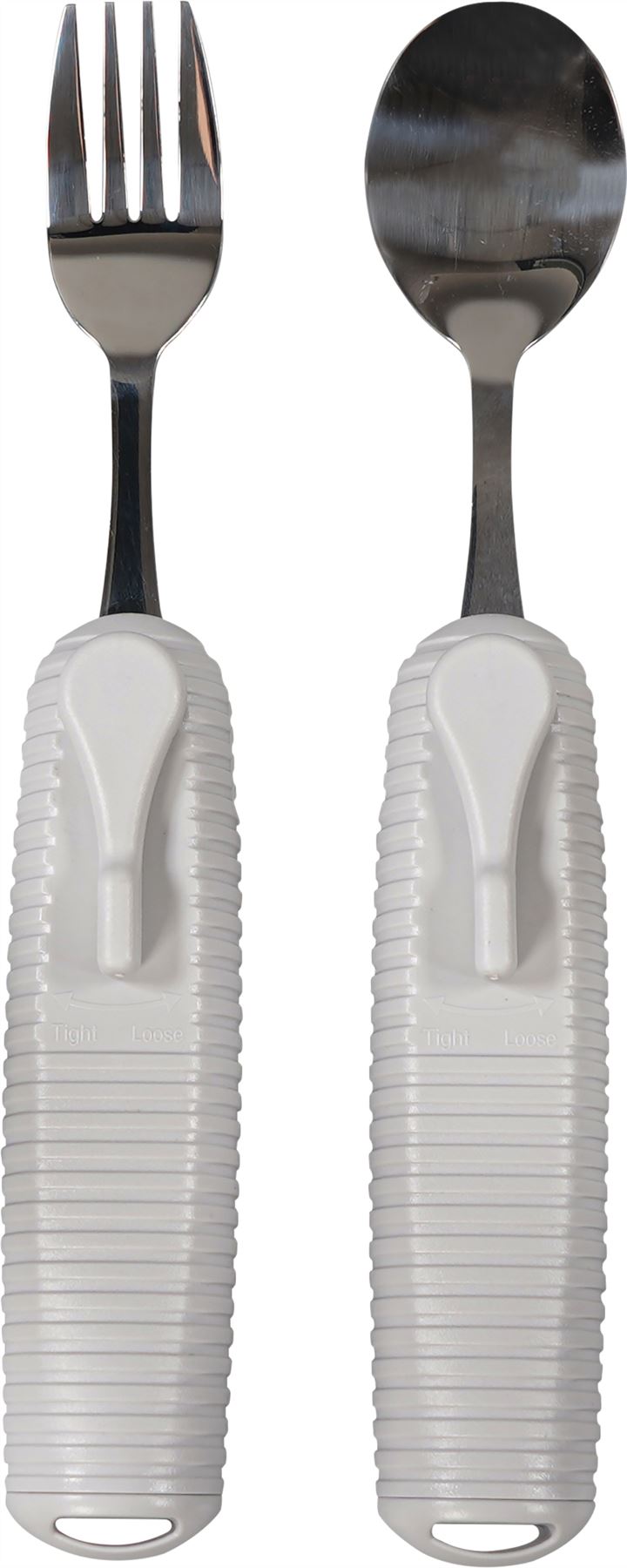 Large Handled Fork and Spoon Set Easy Hold - ideal for Elderly