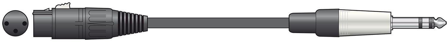 Chord 3m Classic Audio Leads XLR Female - 6.3mm TRS Jack Plug