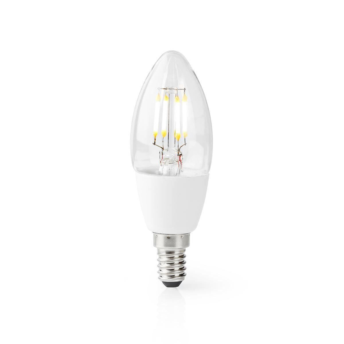 Nedis SmartLife LED Filament Bulb | E14 | 400 lm | 5 W | Warm White | 2700 K | Glass | Android™ / IOS | Candle | 1 pcs