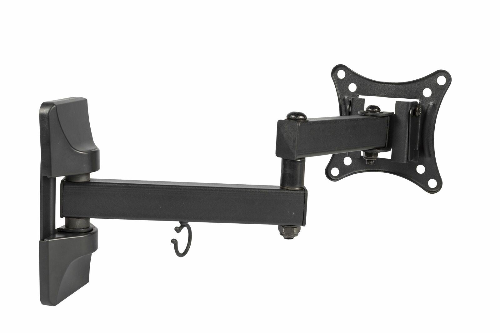 Nedis Full Motion TV Wall Mount | 13 - 27 " | Maximum supported screen weight: 15 kg | Tiltable | Rotatable | Minimum wall distance: 60 mm | Maximum wall distance: 350 mm | 3 Pivot point(s) | ABS / Steel | Black