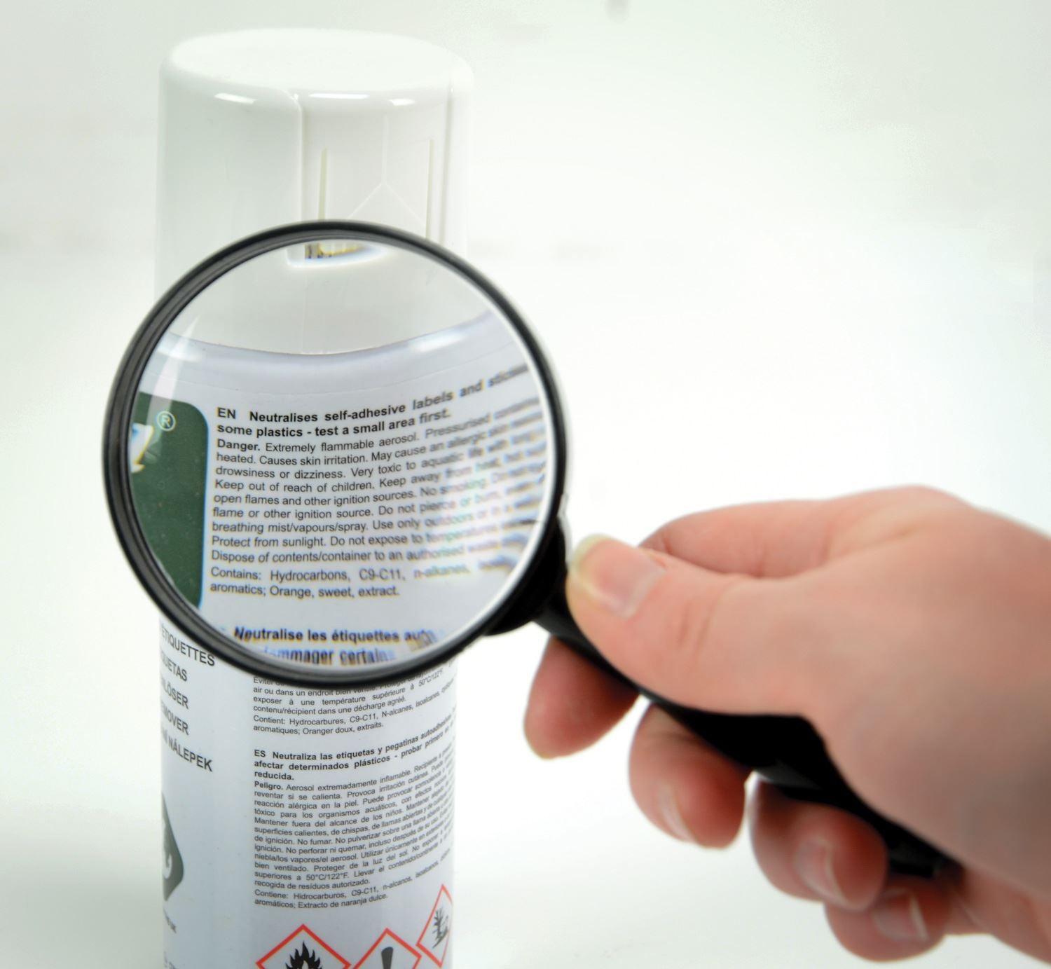 Mercury Handheld Magnifier, Glass | 6 x Magnification, Black