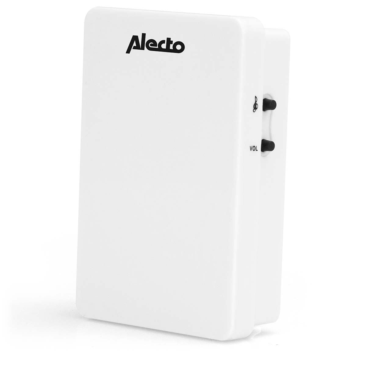 Alecto Wireless Doorbell, Splash-Proof IP44, 30m Long Wireless Range, 36 Chimes, Battery Powered, Volume Adjustable Door Bells Wireless Cordless (White)
