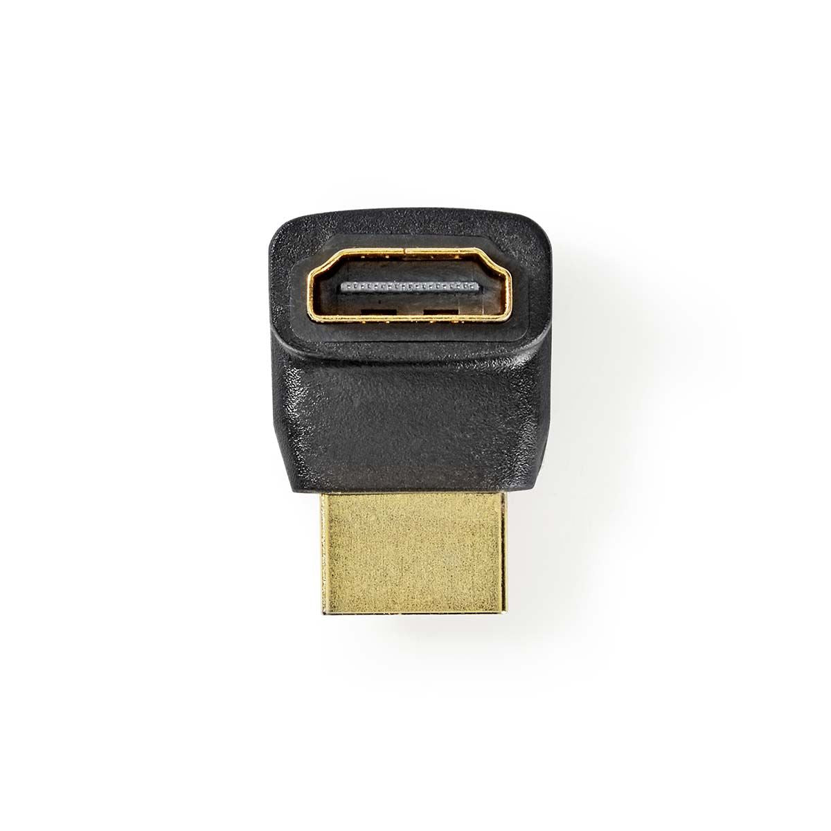 Nedis HDMI™ Adapter | HDMI™ Connector | HDMI™ Output | Gold Plated | Angled 270° | ABS | Black | 1 pcs | Box