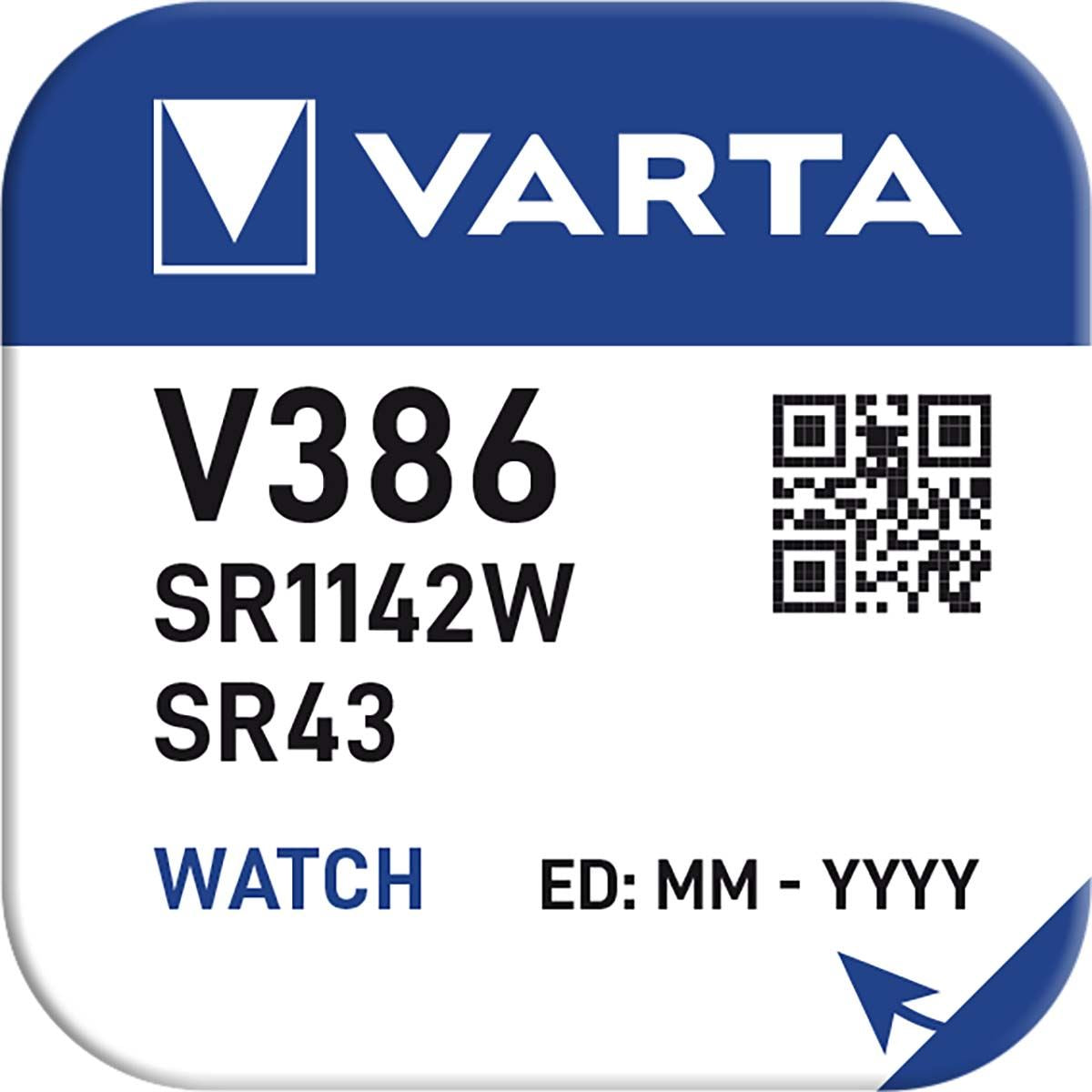 Varta Silver-Oxide Watch Battery SR43 1.55 V 105 mAh 1-Pack