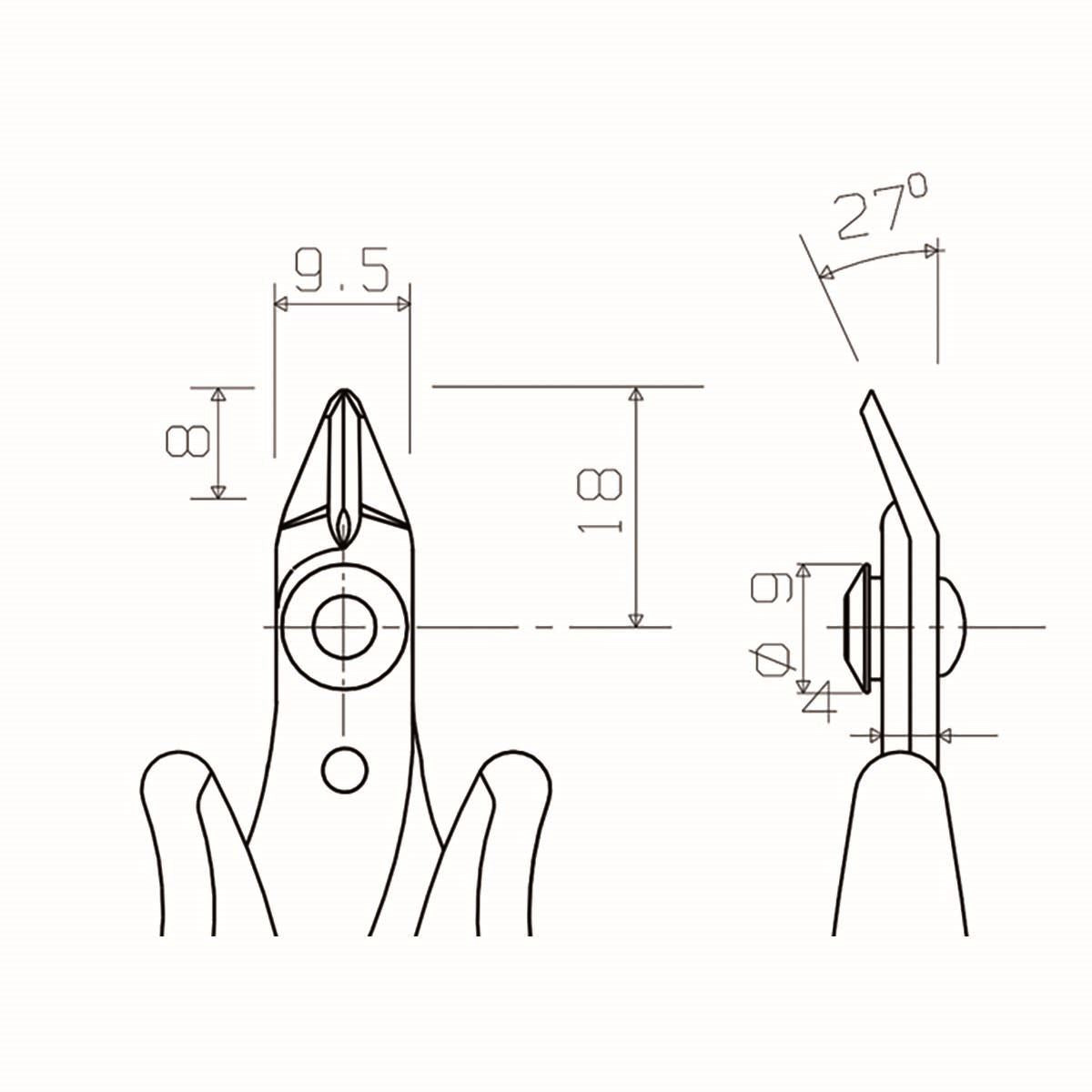 Piergiacomi Cutting Pliers 118 mm Precision up to 20 AWG