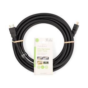Nedis Ultra High Speed HDMI™ Cable | HDMI™ Connector | HDMI™ Connector | 8K@60Hz | 48 Gbps | 5.00 m | Round | 8.3 mm | Black | Label