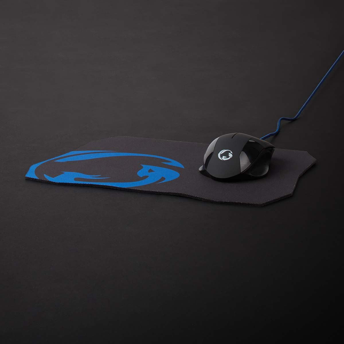 Nedis Gaming Mouse & Mouse Pad Set | Wired | 1200 / 2400 / 4800 / 7200 dpi | Adjustable DPI | Number of buttons: 6 | Right-Handed | 1.50 m | Without Lighting