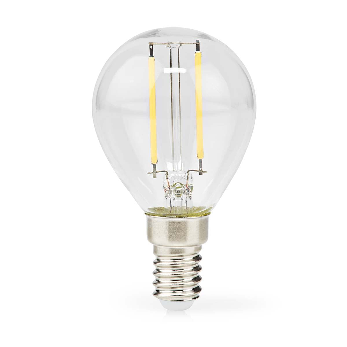 Nedis LED Filament Bulb E14 | G45 | 2 W | 250 lm | 2700 K | Warm White | Retro Style | 1 pcs | Clear