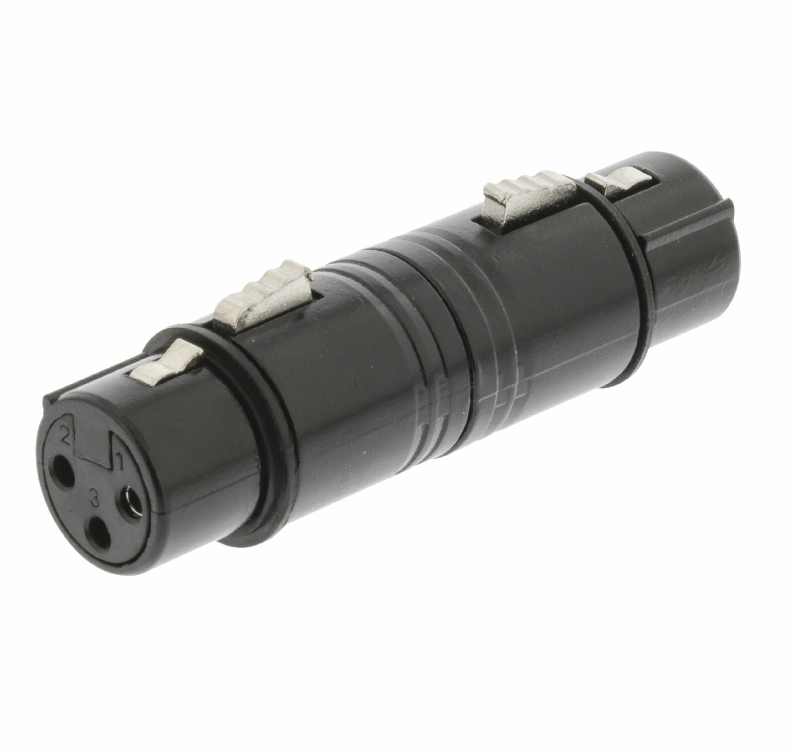 Nedis XLR Adapter | XLR 3-Pin Female | XLR 3-Pin Female | Nickel Plated | Straight | Metal | Black | 1 pcs | Polybag
