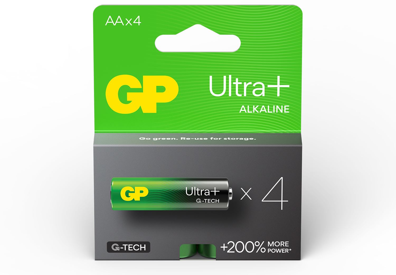 Gp AA Battery Ultra+ Alkaline 1.5V - 4 Pack