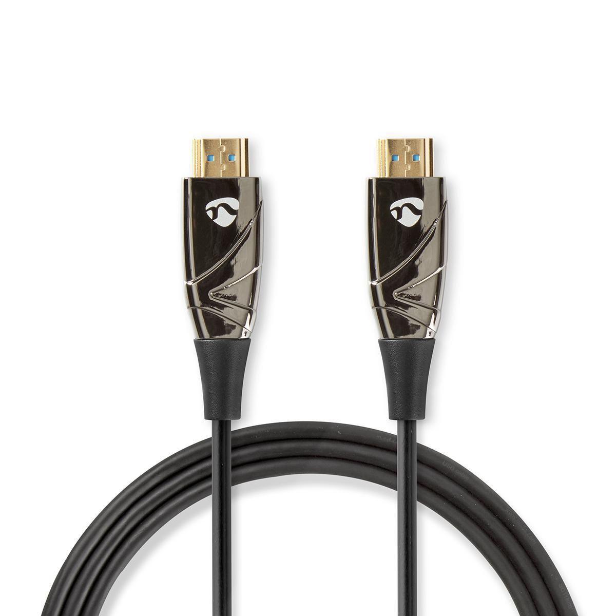 Nedis Active Optical High Speed HDMI™ Cable with Ethernet | HDMI™ Connector | HDMI™ Connector | 4K@60Hz | 18 Gbps | 10.0 m | Round | PVC | Black | Gift Box
