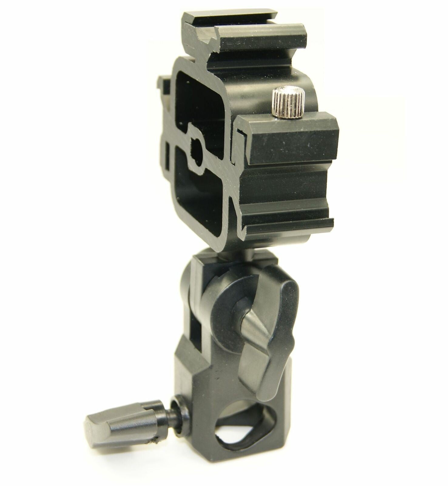 Ex-Pro Metal Triflash 3 Way Bracket with 3 Flash Cold Shoe Mounts [With Light Stand holder]