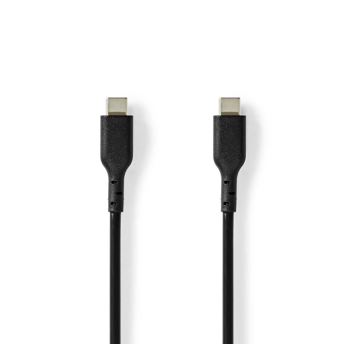 Nedis USB Cable | USB 2.0 | USB-C™ Male | USB-C™ Male | 240 W | 480 Mbps | Nickel Plated | 2.00 m | Round | PVC | Black | Label