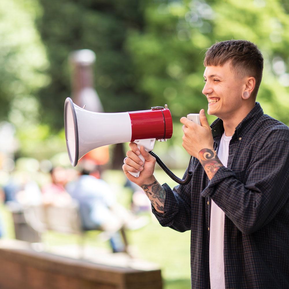 Adastra 30W Megaphone with Siren and Detachable Microphone