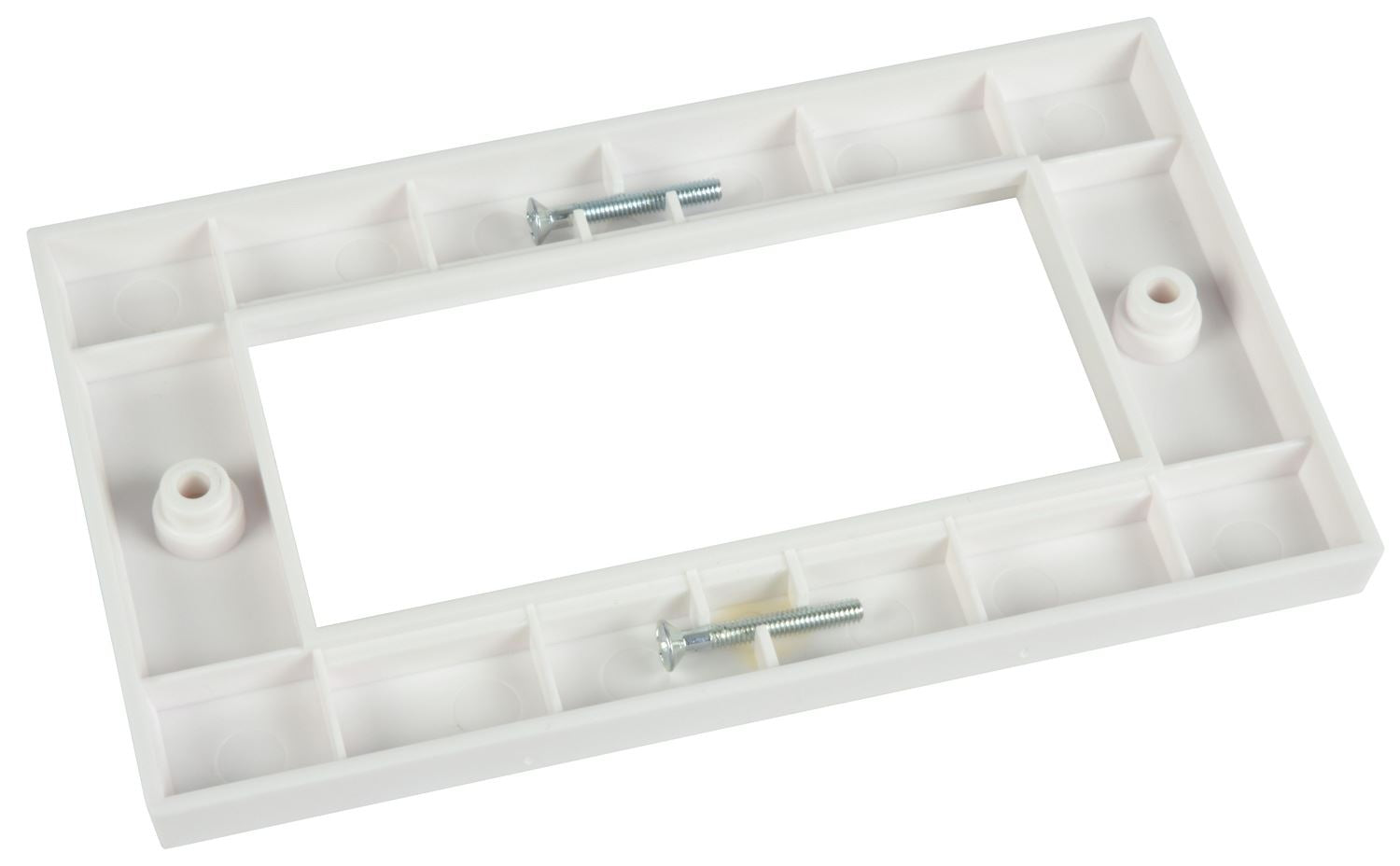 Av:link Double Gang Faceplate Wall Plate Frame for 4 Modules