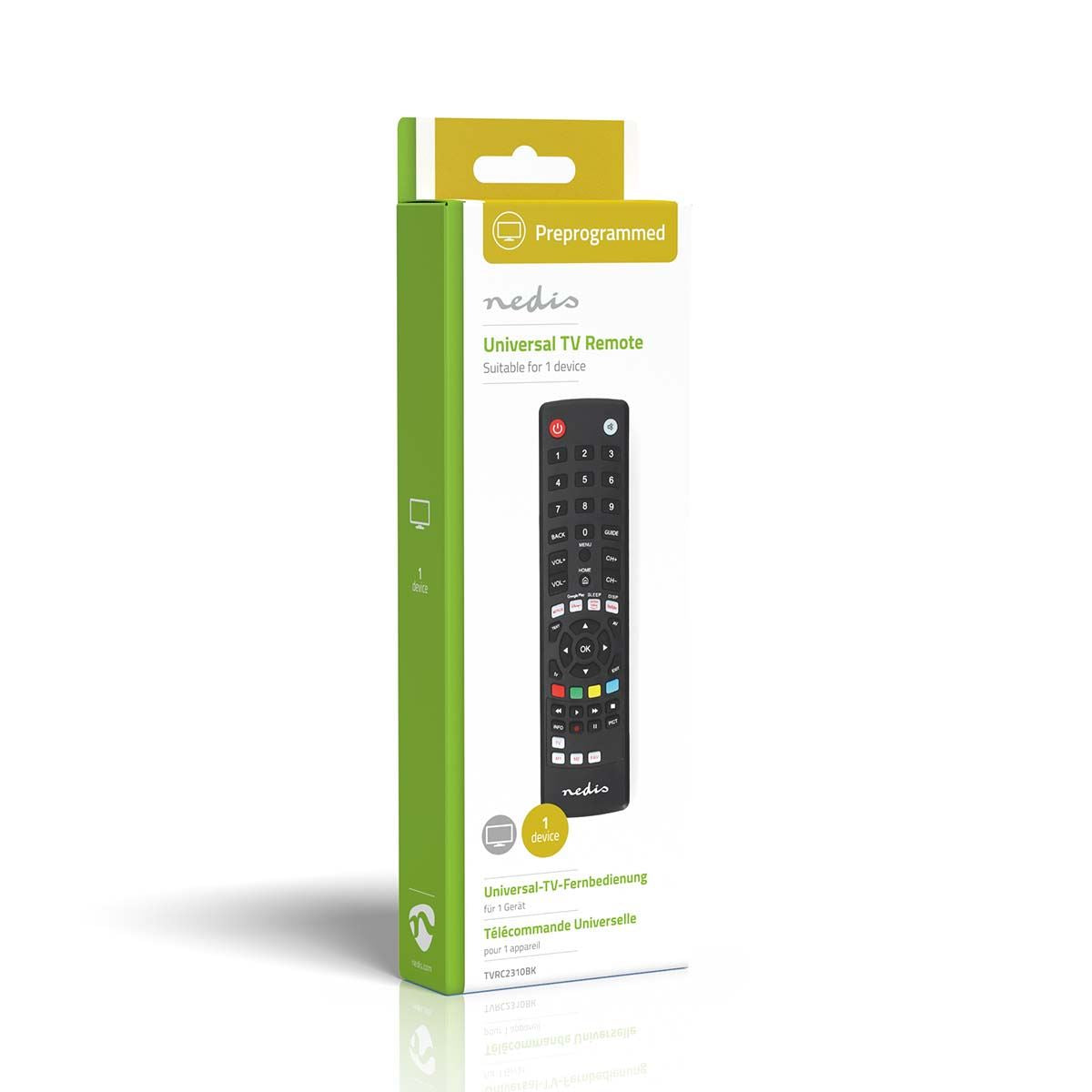 Nedis Replacement Universal Infrared Remote Control Amazon Prime / Disney+ / Google Play / Netflix / Youtube Button