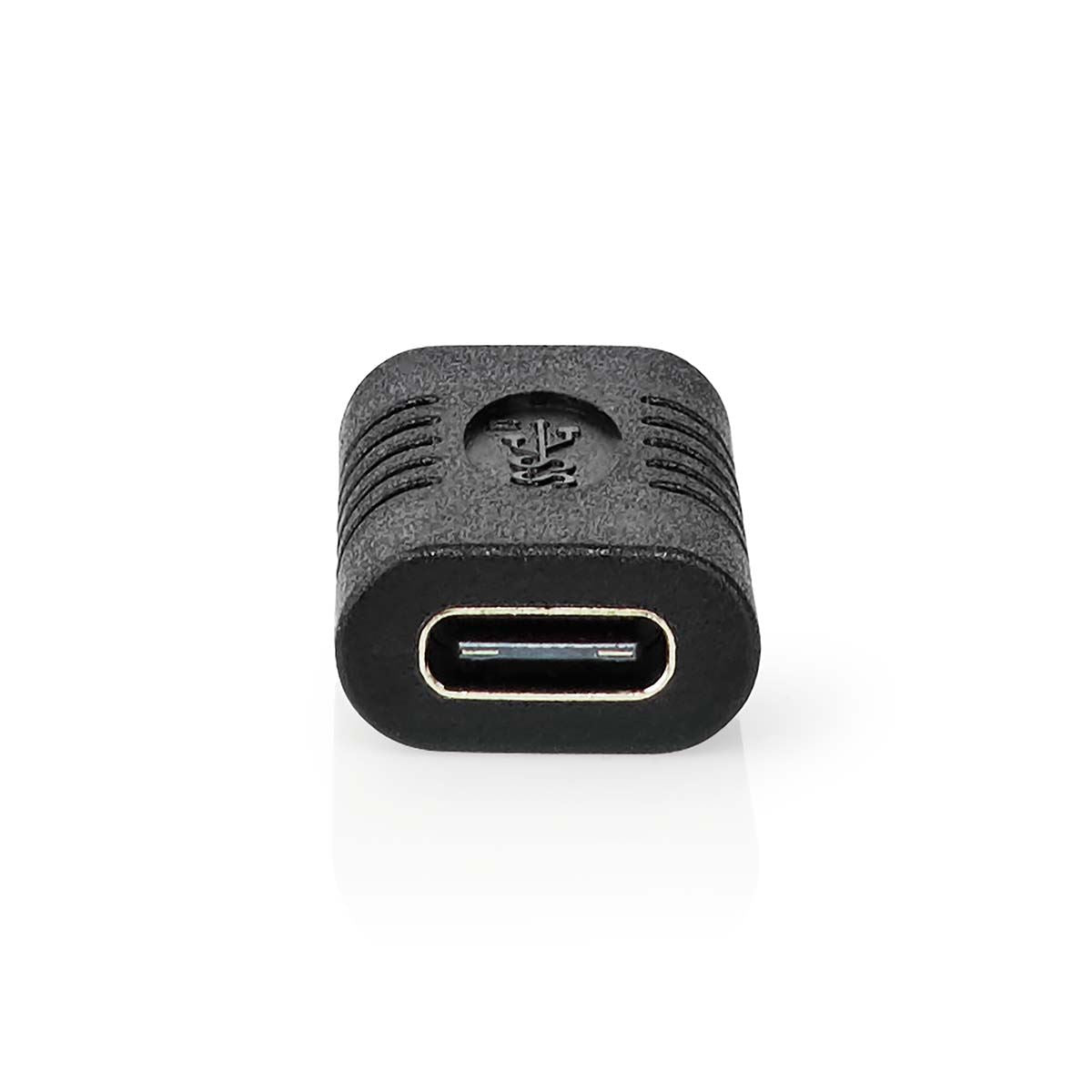 Nedis USB-C™ Adapter | USB 3.2 Gen 2 | USB-C™ Female | USB-C™ Female | 4K@60Hz | 10 Gbps | Round | Nickel Plated | Black | Envelope