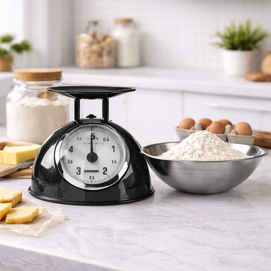 MELISSA Retro Traditional Vintage Metal Mechanical Weight Baking 5kg Kitchen Scale Black