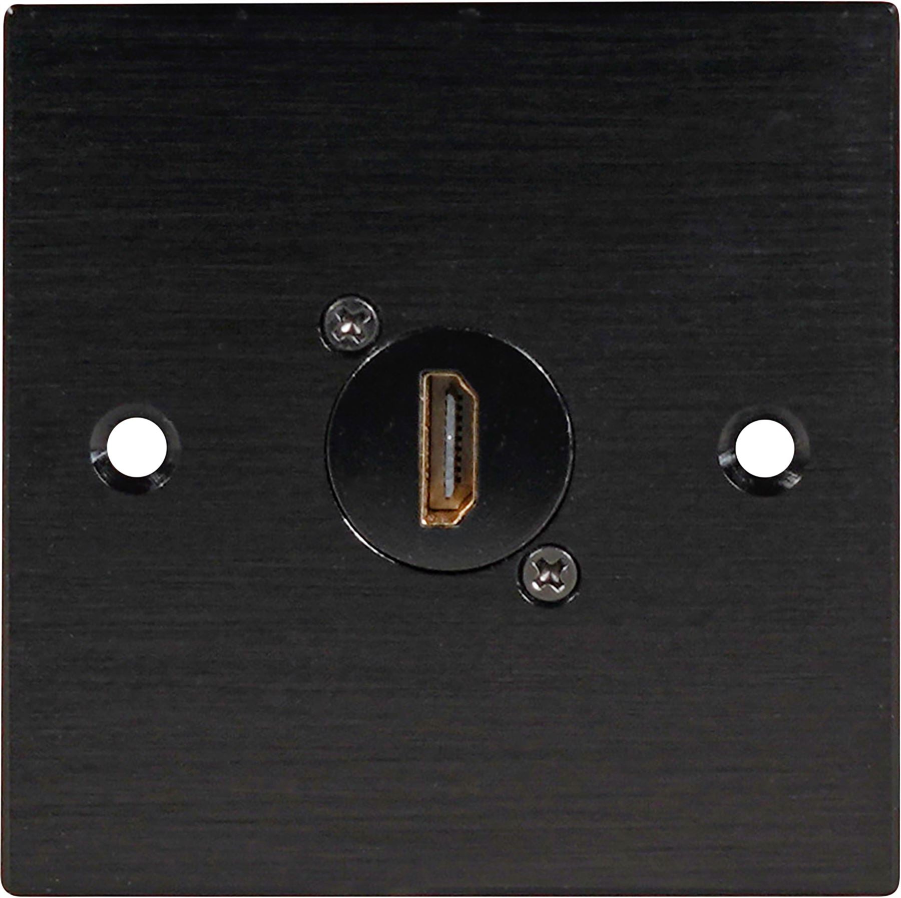 Black Wall Face Plate Electrical AV Slim Series 1 x HDMI 90 Degree Feedthrough Wall Plate Metal