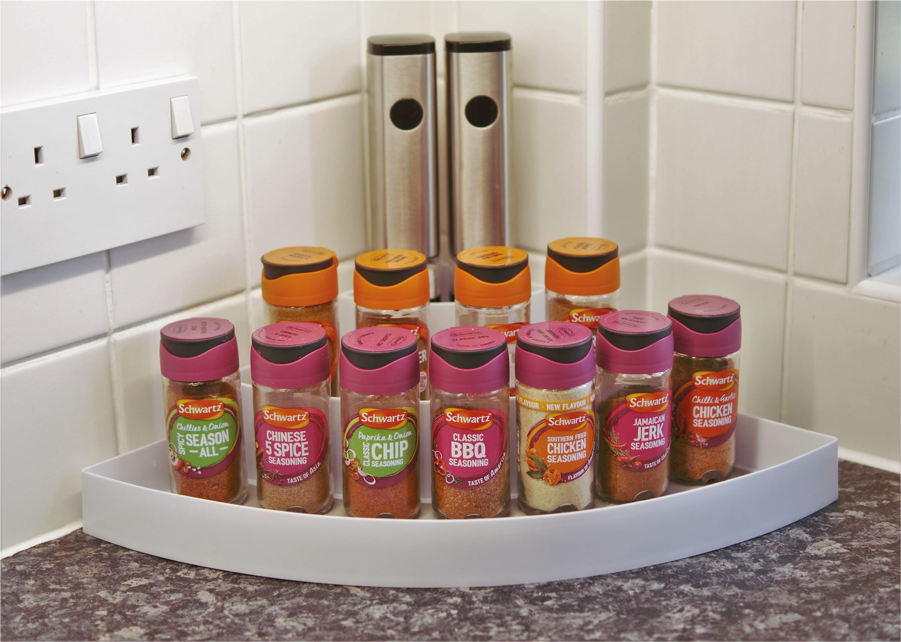 3 Tier Freestanding Corner Shelf Organiser - White