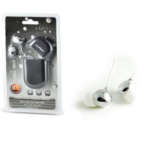 CLiPtec Bubble Deep Base Noise Isolating Earphones with carry case - Silver