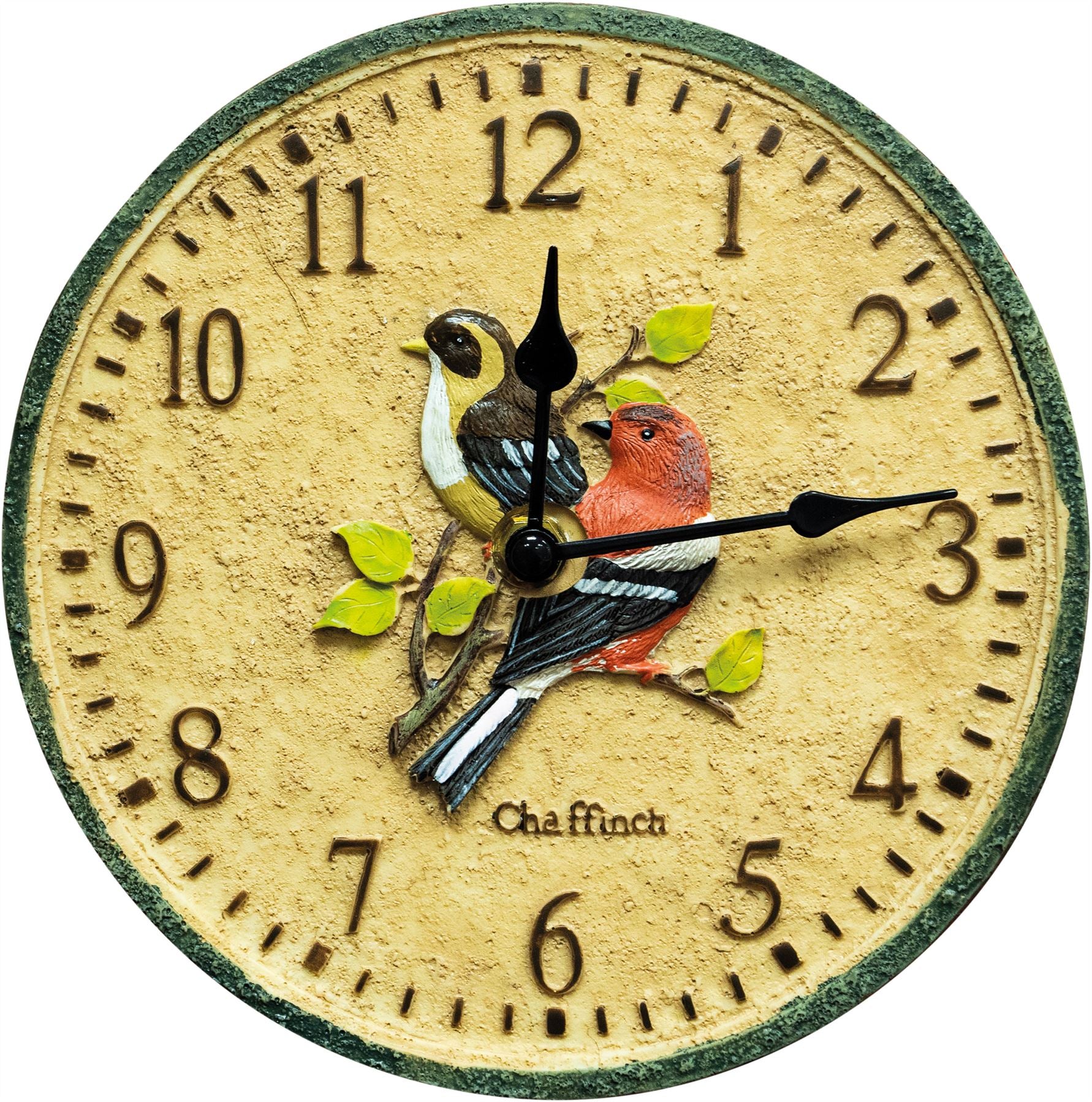 Vintage Chaffinch Bird Design 10" Outdoor Garden and Indoor Wall Clock