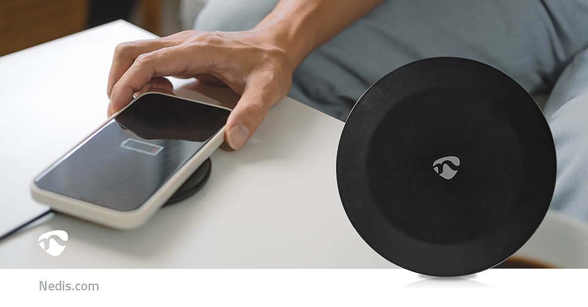 Nedis Wireless Charger | 5 / 7.5 / 10 / 15 W | 2 A | LED-indicator in use | Including cable | USB Type-A | 1.00 m
