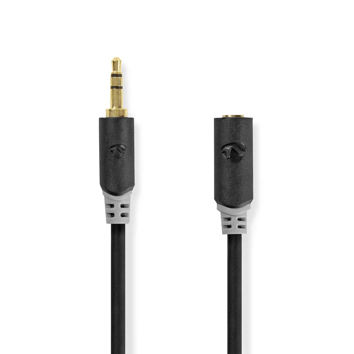 Nedis Stereo Audio Cable | 3.5 mm Male | 3.5 mm Female | Gold Plated | 3.00 m | Round | Anthracite | Box