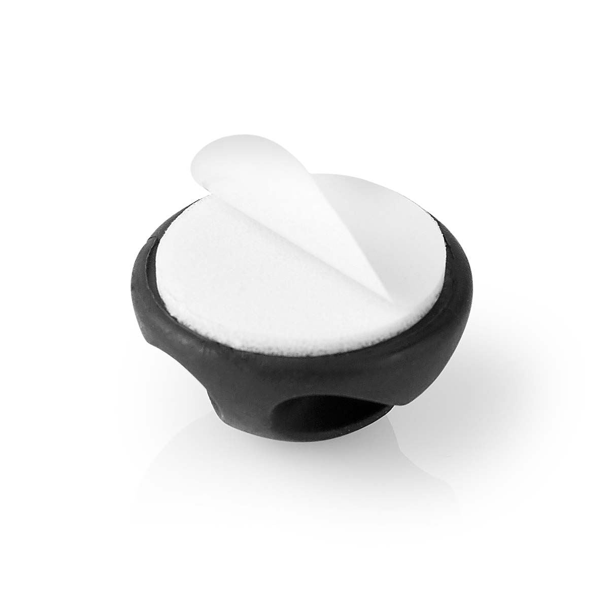 Nedis Cable Management | Cable Clip | Click and Go | 6 pcs | Number of slots: 2 Slots | Maximum cable thickness: 5.3 mm | TPE | Black