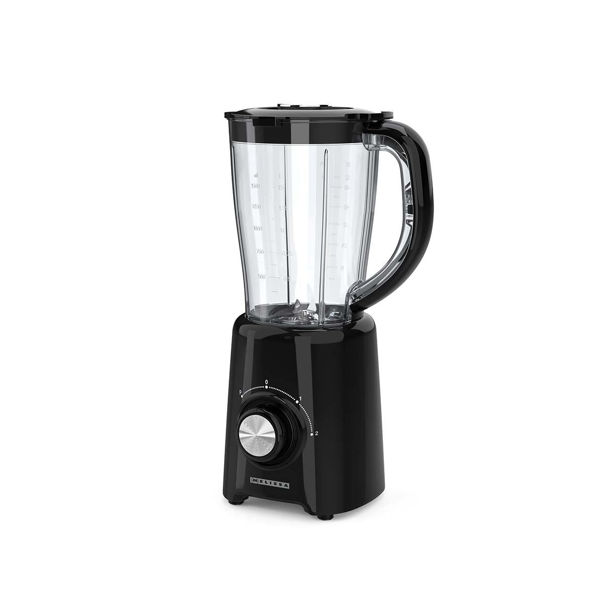 MELISSA Table Top Blender, 800W, with 1.5L Plastic Jug, 2 Speed Settings and Pulse Function, Ideal for Fruit Juice, Vegetables, Soup, Smoothies, Protein Shakes and more - Black