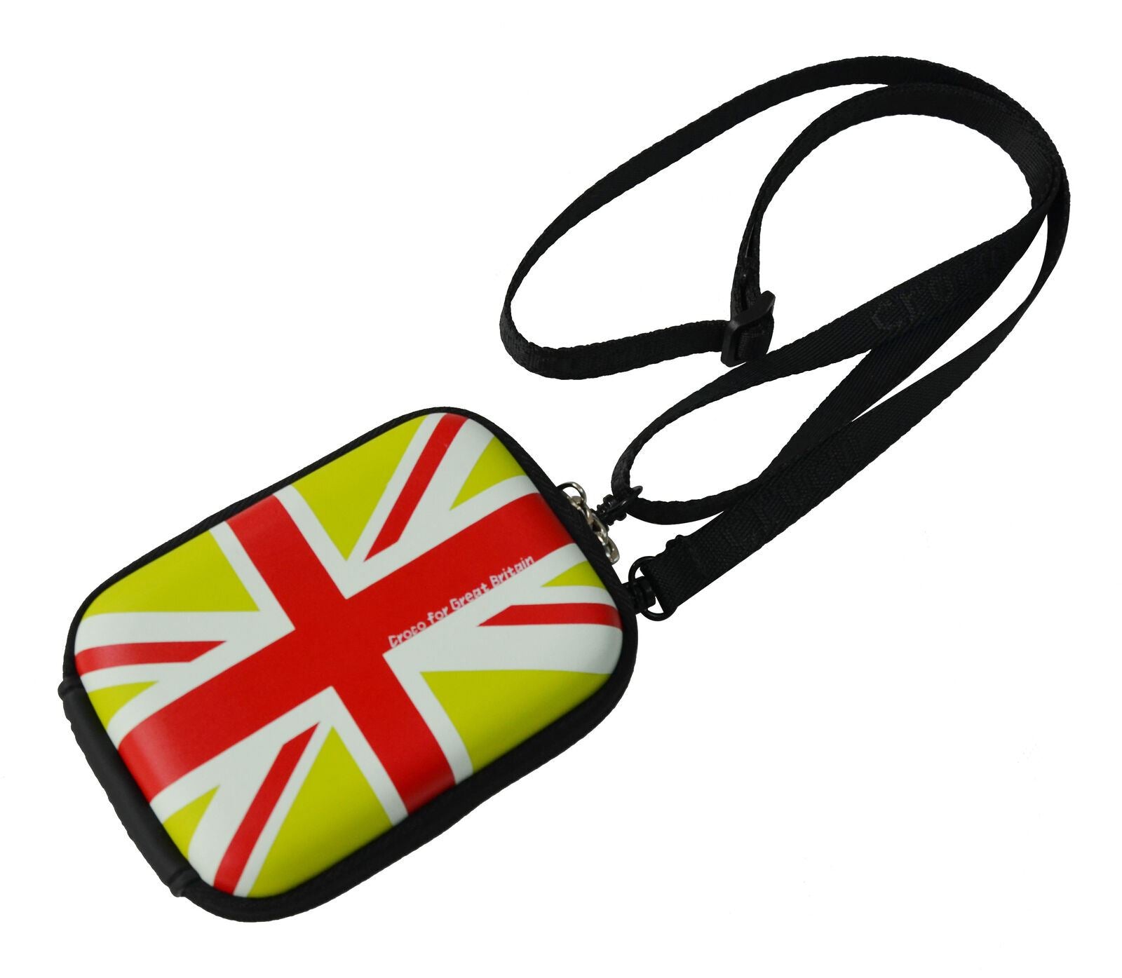 Croco Union Jack Flag Tough Case Shock/Water Proof for a Digital Cameras [Small] - Green