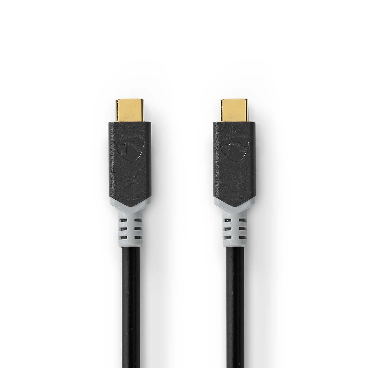 Nedis USB Cable | USB 3.2 Gen 2x2 | USB-C™ Male | USB-C™ Male | 100 W | 4K@60Hz | 20 Gbps | Gold Plated | 2.00 m | Round | PVC | Silver | Box