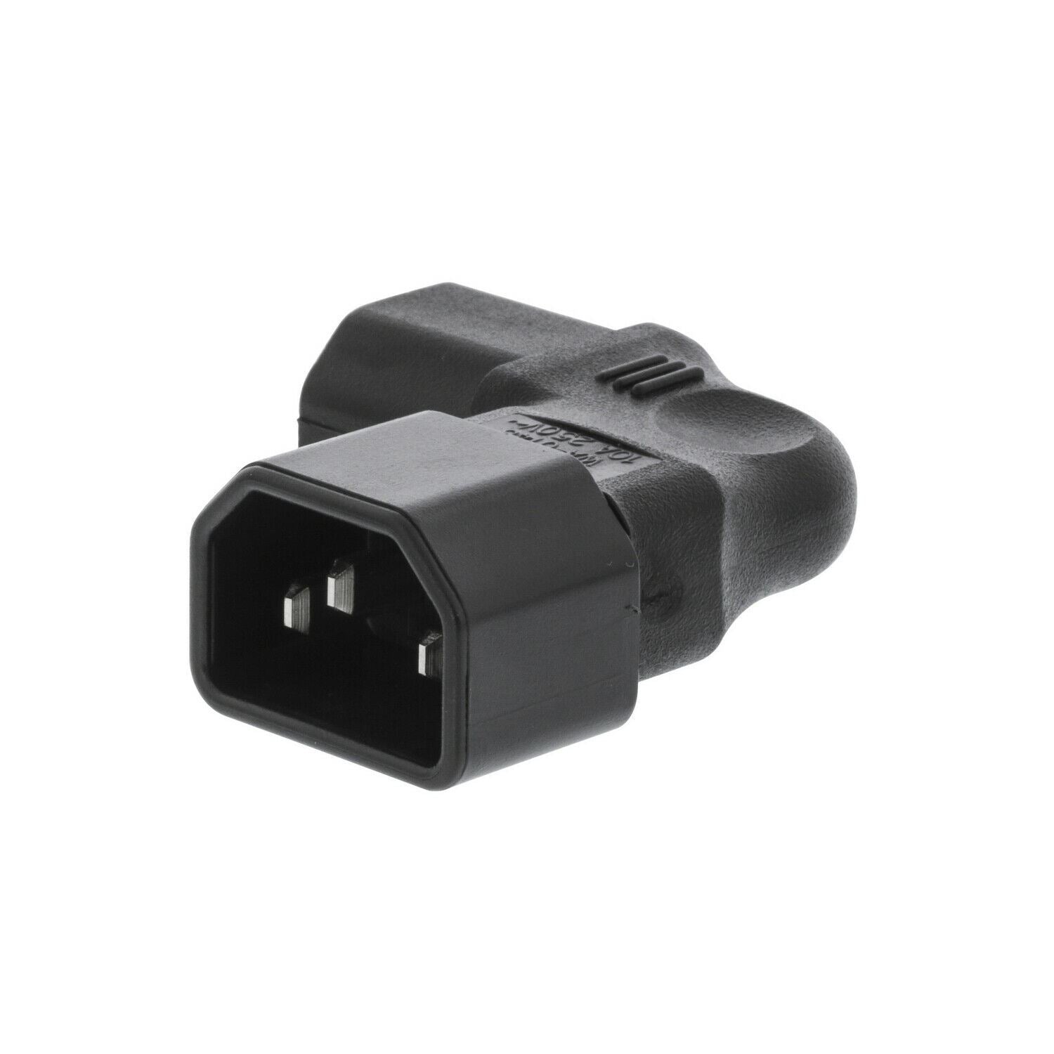 Nedis Extension Plug | IEC-320-C13 | IEC-320-C14 | Angled Left | Nickel Plated | PVC | Black | Box | 1 pcs