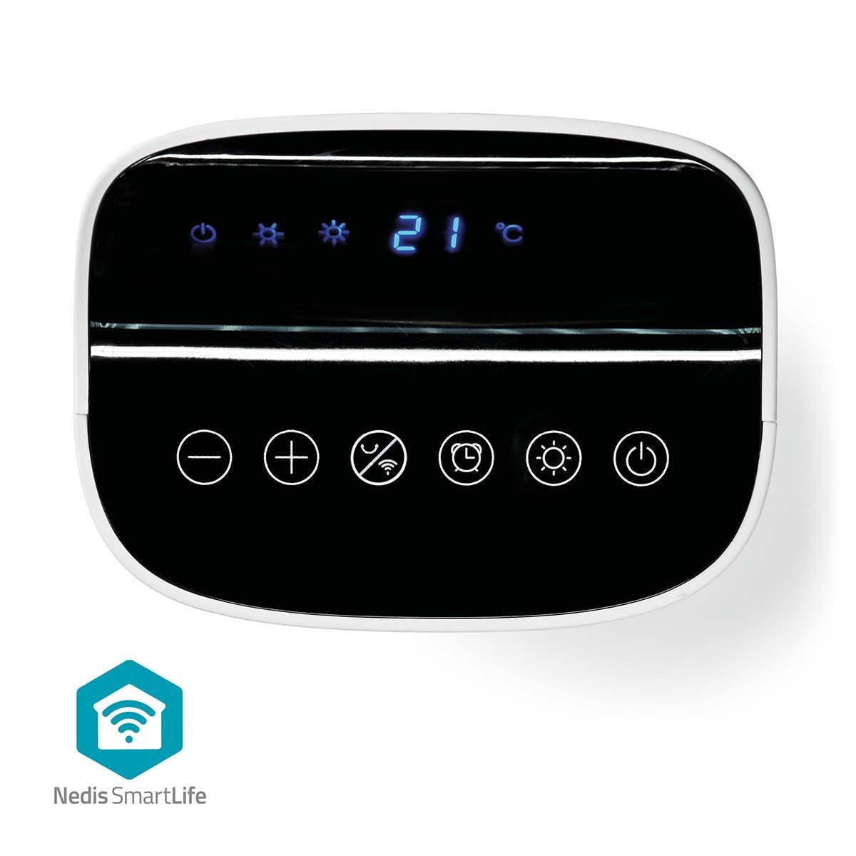 Nedis SmartLife Ceramic PTC Fan Heater | Wi-Fi | 2000 W | 2 Heat Settings | Oscillation | Display | 10 - 49 °C | Android™ / IOS | White