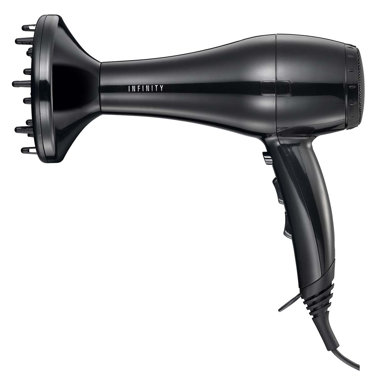 MELISSA Hair Dryer Powerful, Fast Professional Styling, Diffuser, Concentrator, Ionic Conditioning for Frizz Free Hair, 3 Heat / 2 Speed Settings, Cool Shot, 2000W, Black)