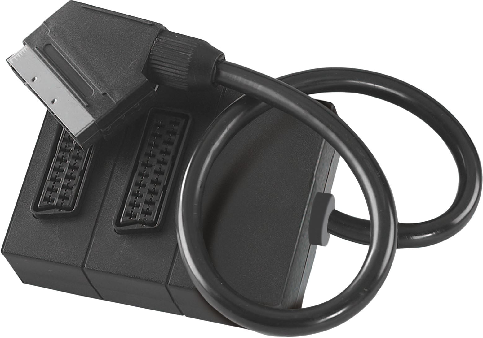 Ex-Pro 2 Way Scart Switch Box Splitter Lead Cable Plug Sockets Adaptor Combiner Joiner