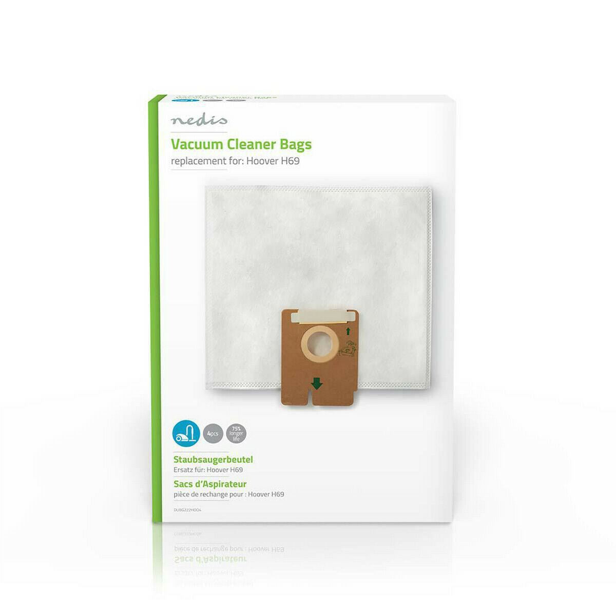 Nedis Vacuum Cleaner Bag | 4 pcs | Synthetic | Most sold for: Hoover H69 | White