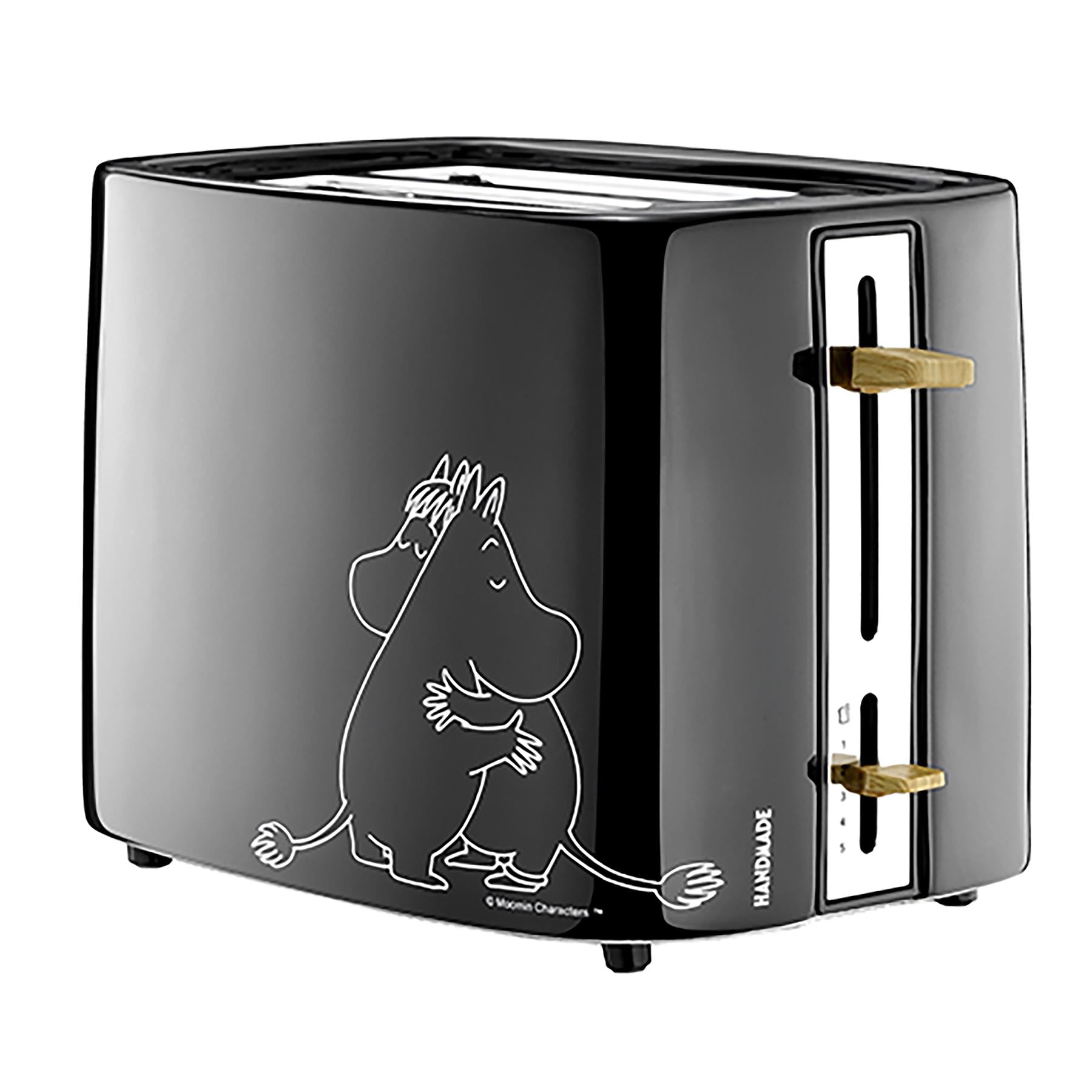 Moomin Collectables Electric Ceramic Toaster, 2 Slice , 875W - Black