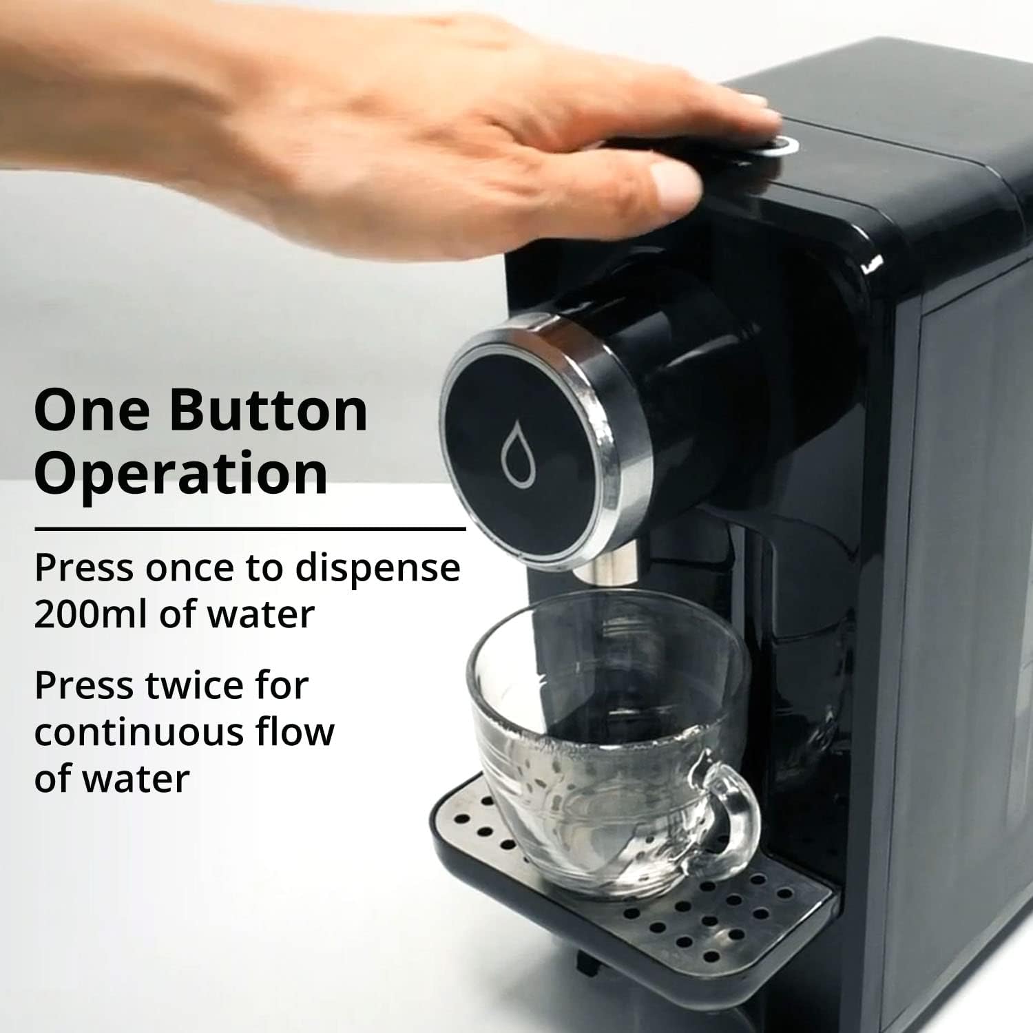 Nedis Instant Hot Water Dispenser, 2.5L Tank with Fast Boil, Variable Dispense, Adjustable Temperature, Boil Dry & Overheat Protection