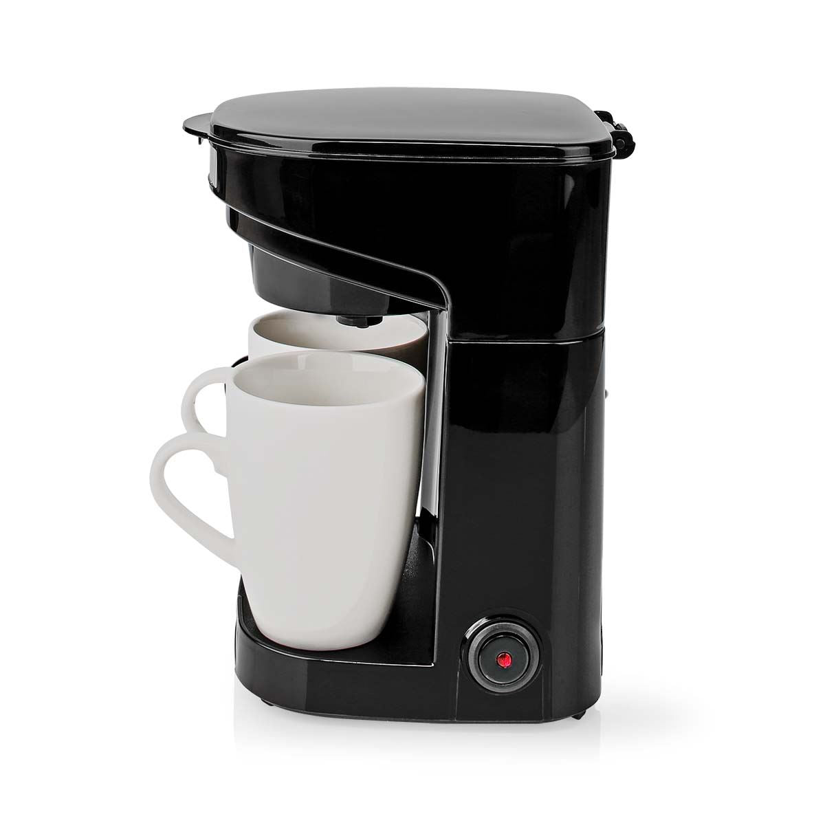 Butler 2 Cup Coffee Maker 0.25L Easy to Use Nylon Reusable Filter with Cups - Black