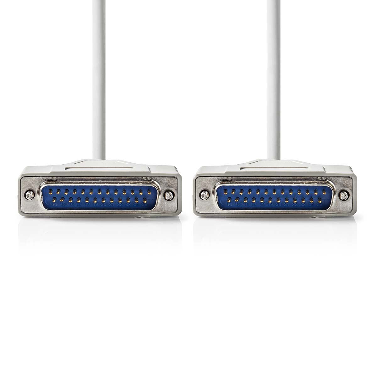 Nedis Serial Cable | D-SUB 25-Pin Male | D-SUB 25-Pin Male | Nickel Plated | 5.00 m | Round | PVC | Ivory | Polybag